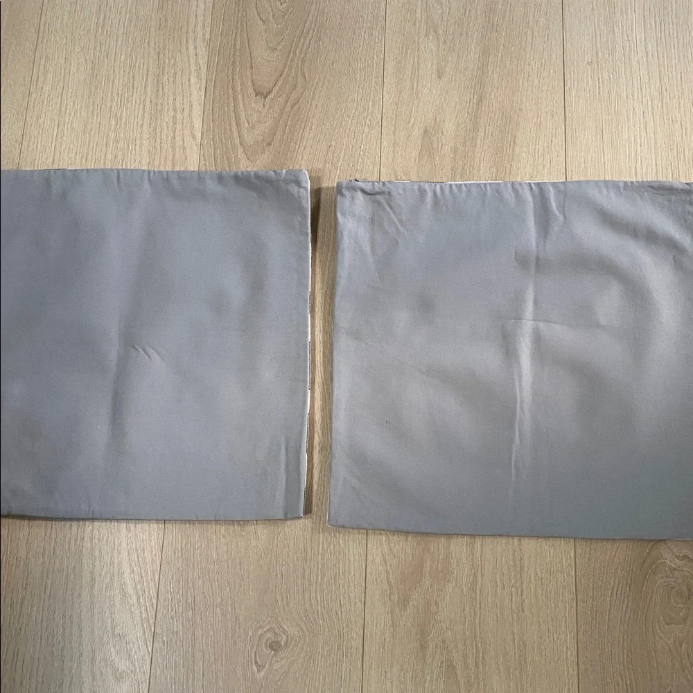 West Elm Crewel Gray White Pillow Covers 18”